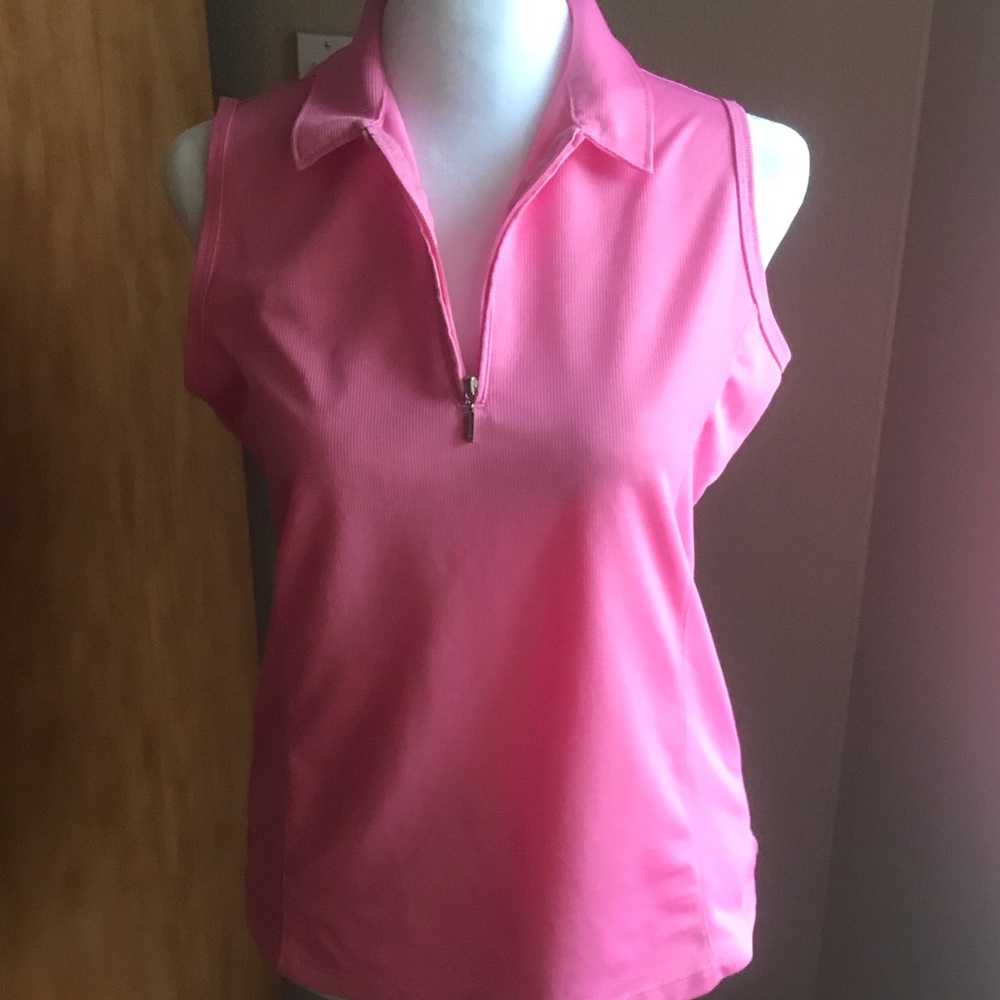 Sleeveless Pink Women's golf shirt